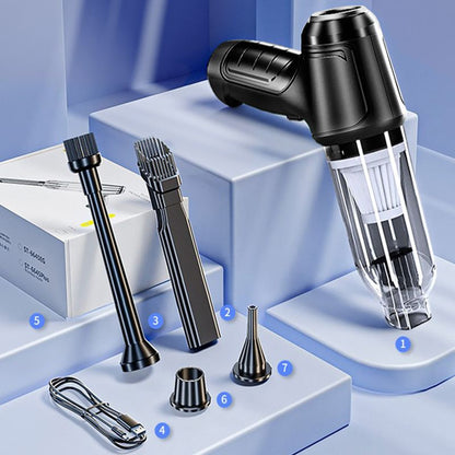 Aspirateur à main sans fil pour voiture et maison avec fonction souffleur | Aspirateur rechargeable eau et poussière