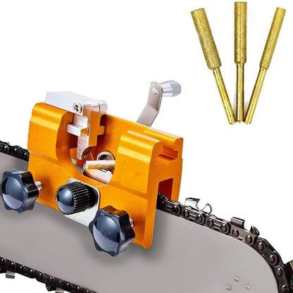Portable Handheld Chainsaw Chain Sharpener Tool for All Bar Sizes 6-22 Inch Field Use Quick Tune-Up System Precision 30° Angle Guide for