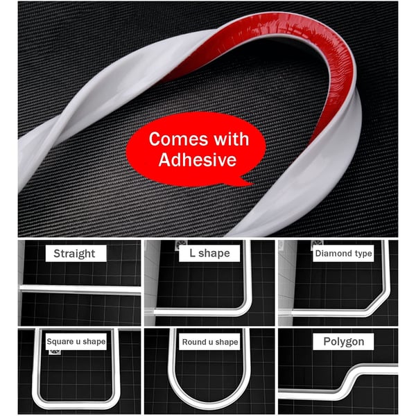 Flexible Silicone Water Dam Barrier Strip for Shower, Bathroom & Kitchen Floor | Self-Adhesive Threshold Guard for Wet & Dry Separation