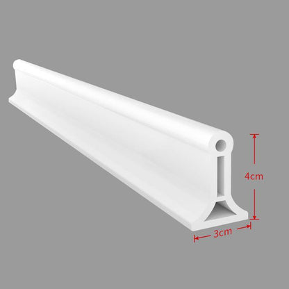 Flexible Silicone Water Dam Barrier Strip for Shower, Bathroom & Kitchen Floor | Self-Adhesive Threshold Guard for Wet & Dry Separation