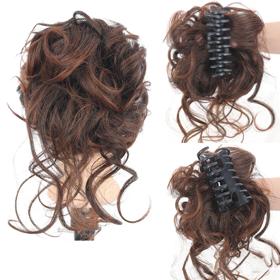 Clip-In Messy Bun Hairpiece – Synthetic Hair Scrunchie Updo Extension for Volume & Style
