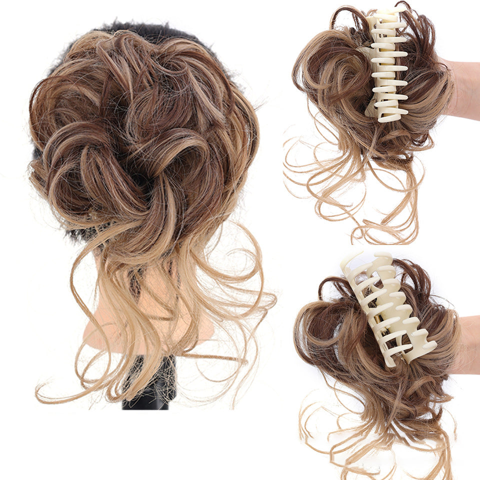 Clip-In Messy Bun Hairpiece – Synthetic Hair Scrunchie Updo Extension for Volume & Style