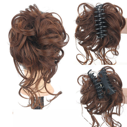 Clip-In Messy Bun Hairpiece – Synthetic Hair Scrunchie Updo Extension for Volume & Style