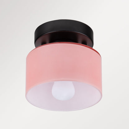 Flush Mount Glass Dome Ceiling Light E26 Socket Amber Globe for Kitchen Entryway Bedroom Low Profile Vintage Style Home Lighting Fixture