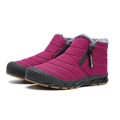 Men's & Women's Insulated Waterproof Winter Boots with Side Zipper for Snow & Ice | Fleece-Lined Slip-Resistant Shoes for Hiking, Walking