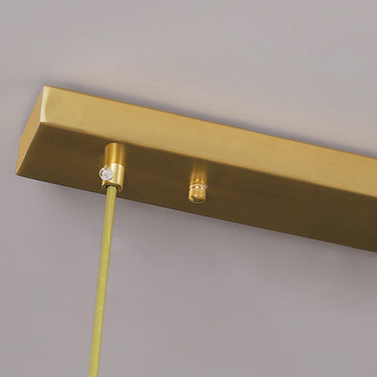 Adjustable Drop Fixture with Clear Tapered Shade & Brass Accents for Kitchen Islands, Breakfast Nooks, Entryways