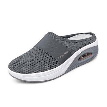 Cushioned Slip-On Sneakers with Arch Support for All-Day Walking Comfort Women's Breathable Mesh Athletic Shoes