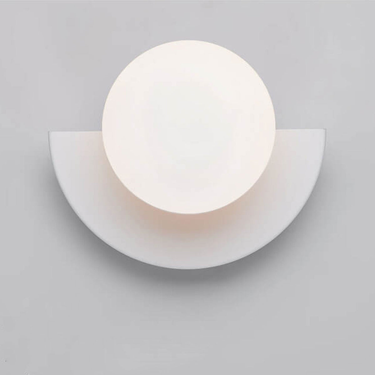 Half-Sphere Glass Wall Sconce with G9 LED, Iron Frame, Hardwired Fixture for Bedroom, Hallway, Reading Nook, Modern Style, Multiple Colors