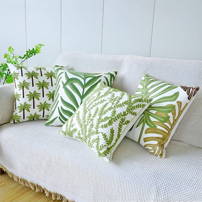 Vivid Sofa Cushion Cover - Microfiber Blend, Leaf designs