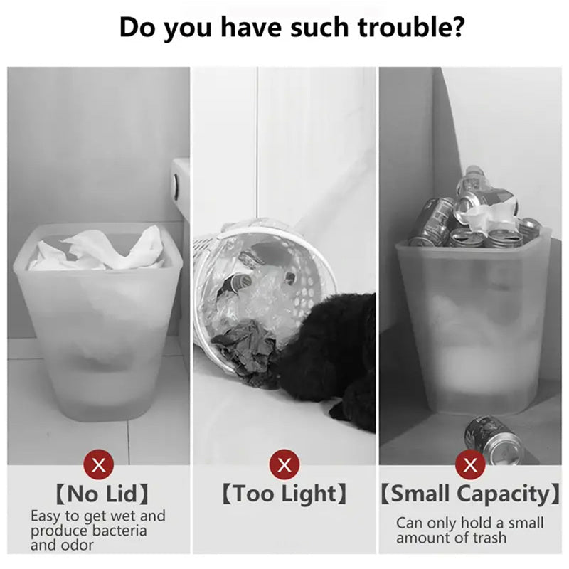 Modern Odour-Sealing Trash Can | 15L Stylish Waste Bin with Elevated Legs for Clean Living Spaces