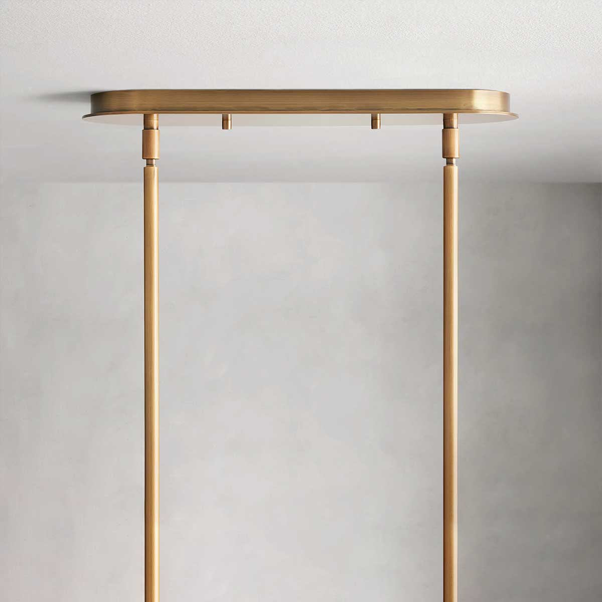 Industrial Pendant Light with Frosted Glass Tubes for Dining Room and Kitchen Island – Adjustable Drop Brass or Bronze – 4 or 5 Socket