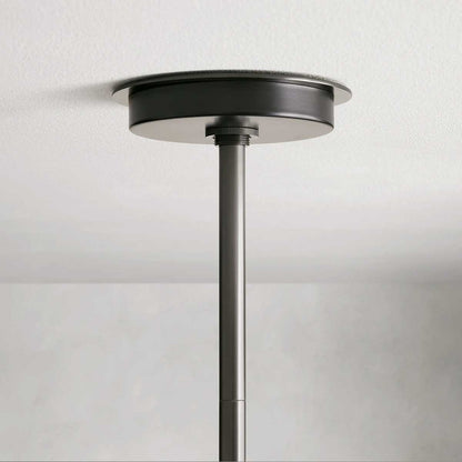 Industrial Pendant Light with Frosted Glass Tubes for Dining Room and Kitchen Island – Adjustable Drop Brass or Bronze – 4 or 5 Socket