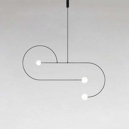 Sculptural Ceiling Light with Opaline Glass Diffusers Black & Brass Finish Multi-Arm Design for Dining Room Entryway Modern Overhead Fixture