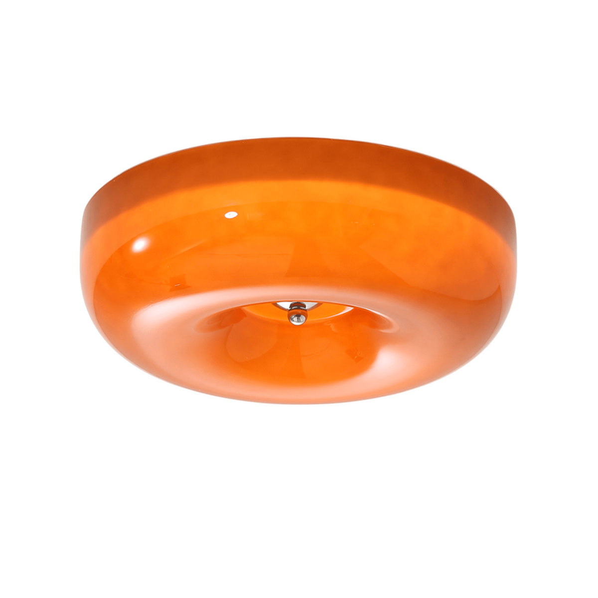 Modern Glass LED Flush Mount Light with Adjustable Color Temperature for Bedroom, Entryway, and Small Spaces