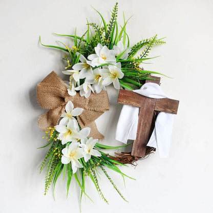 GRACEBLOOM – Decorative Wreath and Cross for Tranquil Spaces
