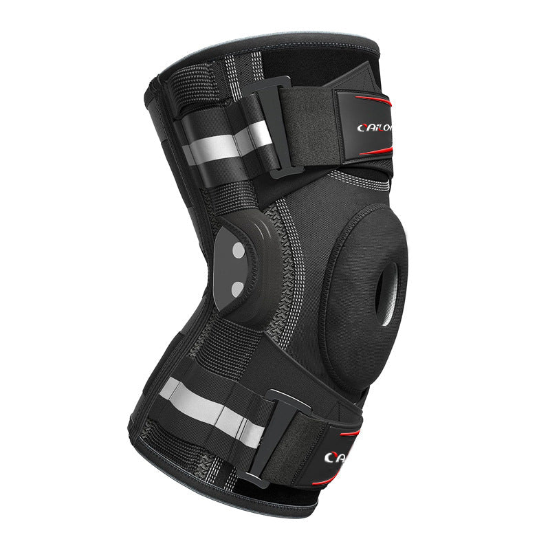 Hinged Knee Brace with Dual-Side Stabilizers – Adjustable Compression Support for Men & Women, Open Patella Design for Running, Sports &