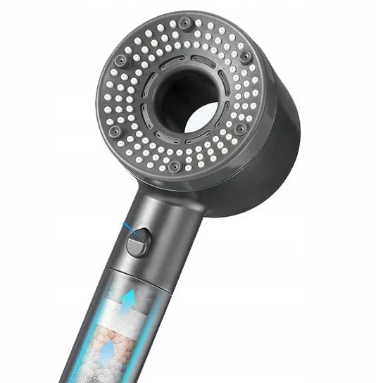High-Pressure Handheld Shower Head with 5 Spray Patterns for Low Water Pressure Bathrooms