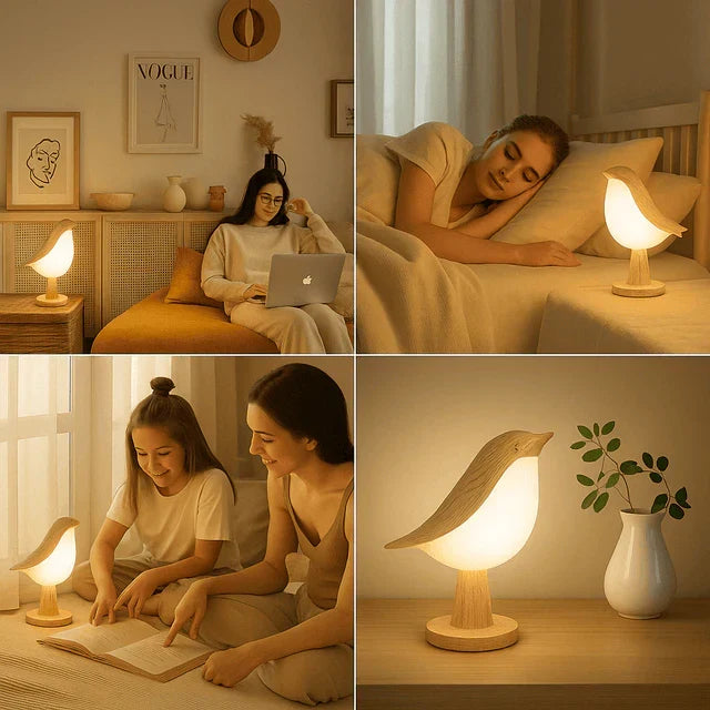 Serenwing – Lampe de nuit tactile sculpturale avec aromathérapie