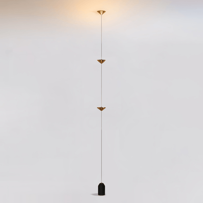 LED Floor Lamp with Marble Counterweight and Adjustable Pull Cable for Living Room Bedroom Reading Corner Modern Home Decor Ambient Task Lig