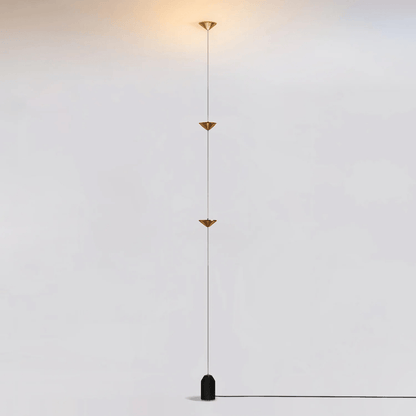 LED Floor Lamp with Marble Counterweight and Adjustable Pull Cable for Living Room Bedroom Reading Corner Modern Home Decor Ambient Task Lig