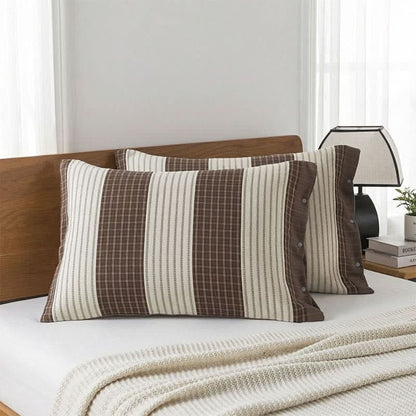 CHECKBELLE – Striped Pillowcases for Graceful Bed Styling