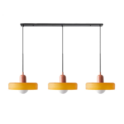 Glass Pendant Lamp 12 Inch Adjustable Height Ceiling Fixture for Bedrooms Nightstands Modern Minimalist Nordic Hanging Light E27 Socket for