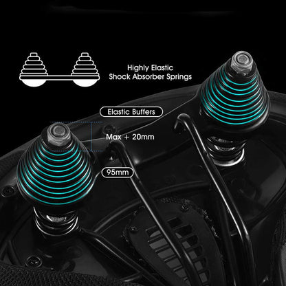 Wide Cushioned Bicycle Seat with Pressure Relief Cutout for Road & Mountain Bikes