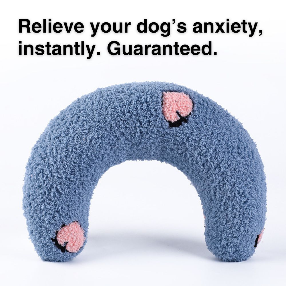 Bolstered Pet Bed for Dogs & Cats | Anxiety Relief Sleeping Cushion with Raised Edges | Machine Washable Portable Travel Pillow | Plush