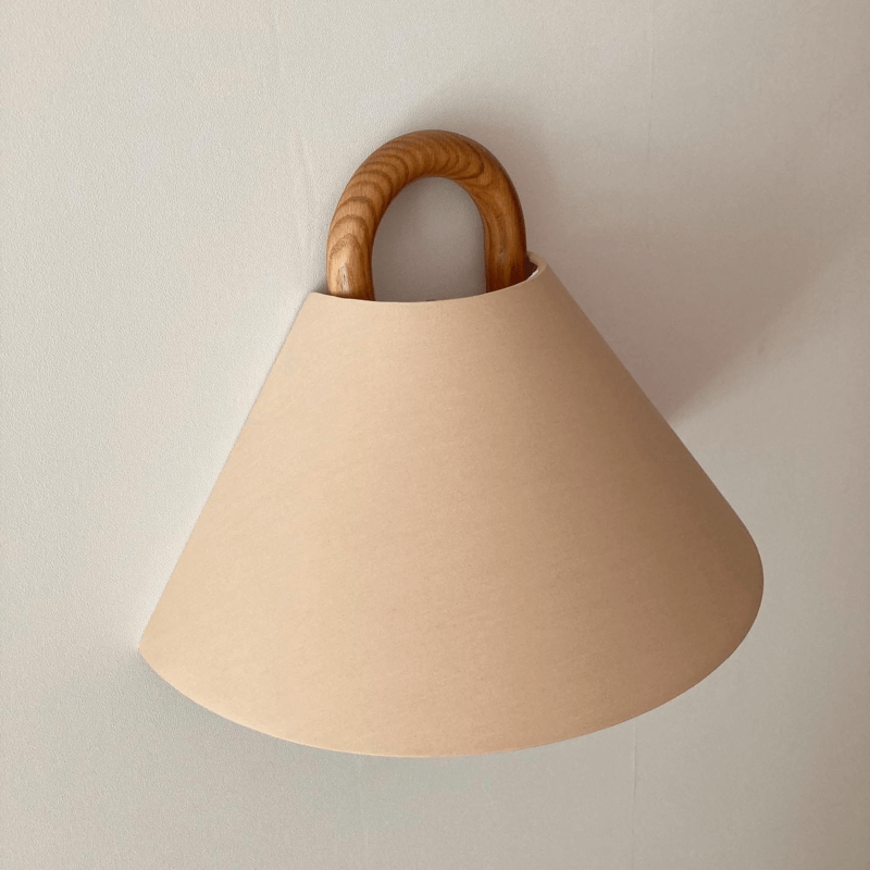 Sconce Light Fixture Wooden Frame Cloth Shade E12 Socket Flexible Install for Bedroom Living Room Hallway Apartment Home