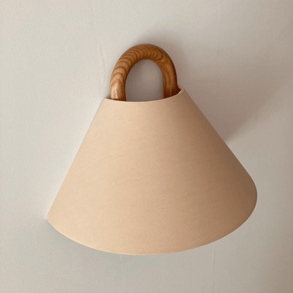 Sconce Light Fixture Wooden Frame Cloth Shade E12 Socket Flexible Install for Bedroom Living Room Hallway Apartment Home