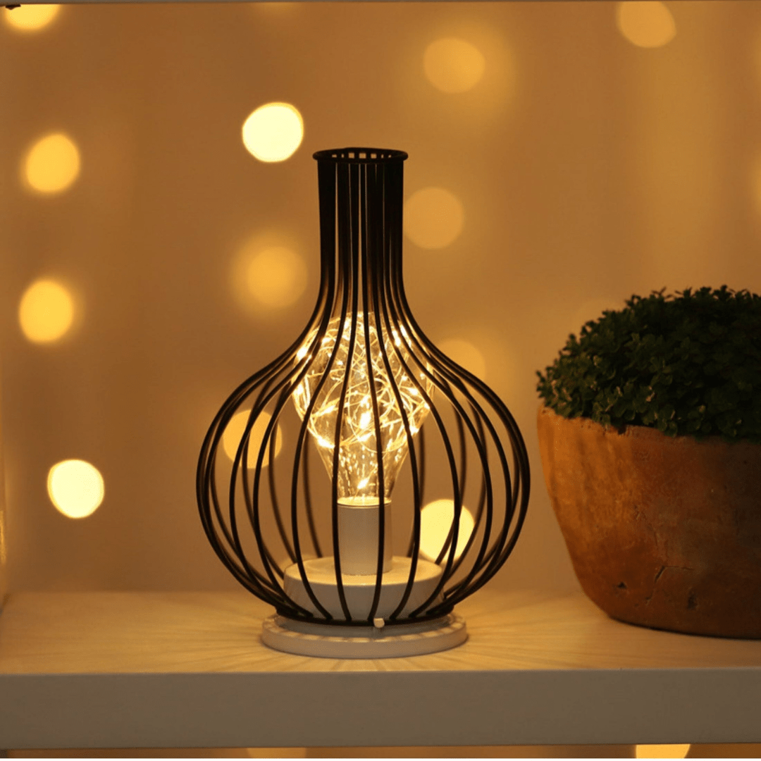 Cordless Steel LED Accent Lamp for Nightstand Dinner Table Living Room Battery Operated Modern Minimalist Decorative Lighting Rechargeable P