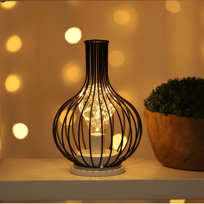 Cordless Steel LED Accent Lamp for Nightstand Dinner Table Living Room Battery Operated Modern Minimalist Decorative Lighting Rechargeable P