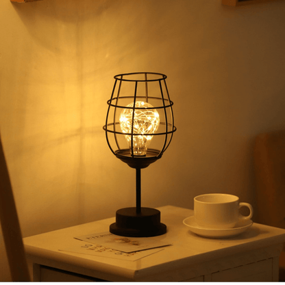 Cordless Steel LED Accent Lamp for Nightstand Dinner Table Living Room Battery Operated Modern Minimalist Decorative Lighting Rechargeable P