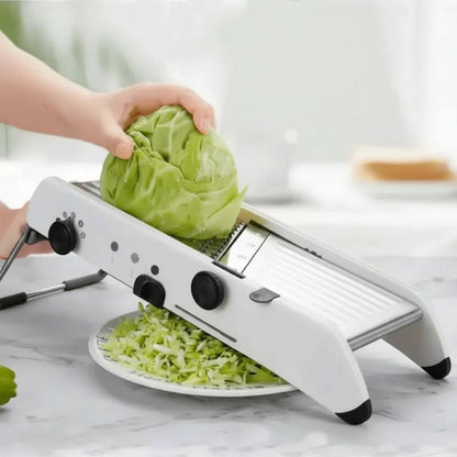 Adjustable Mandoline Slicer with 18 Blade Settings & Hand Guard for Vegetables & Fruits | Kitchen Prep Tool