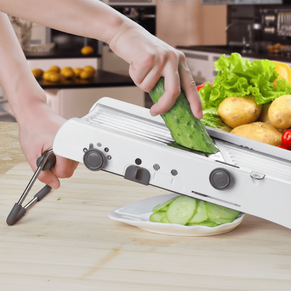 Adjustable Mandoline Slicer with 18 Blade Settings & Hand Guard for Vegetables & Fruits | Kitchen Prep Tool