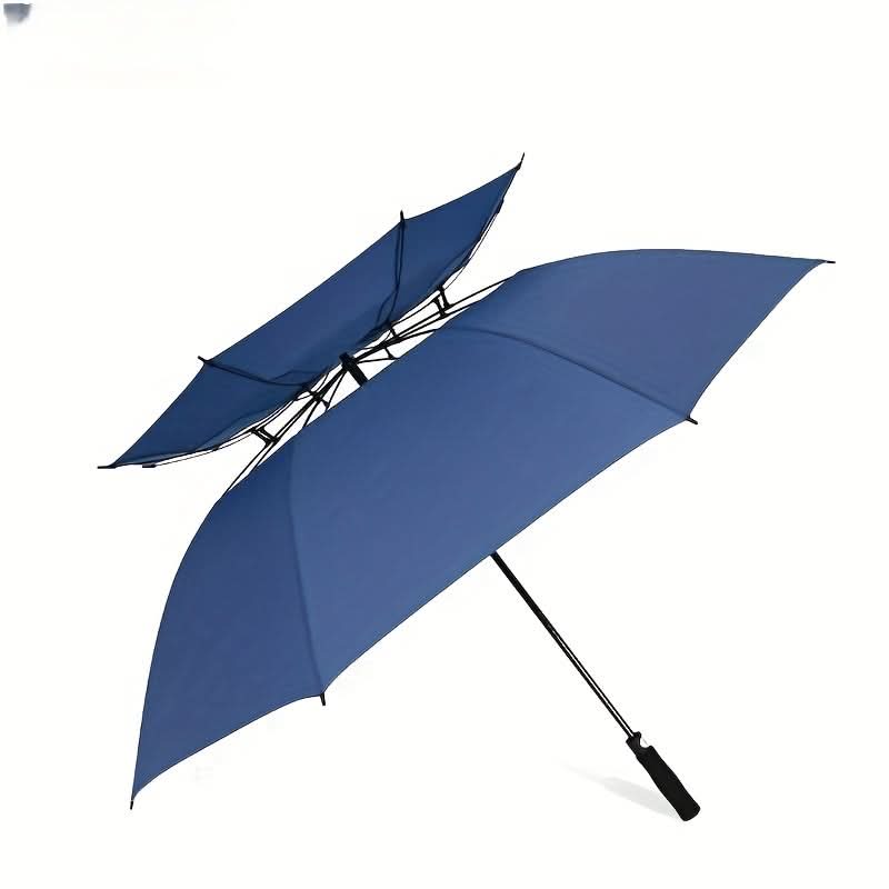 Oversized Automatic Umbrella Double Canopy Wind Resistant 2-3 Person Golf Rain Sun Protection Events Travel Outdoor Activities
