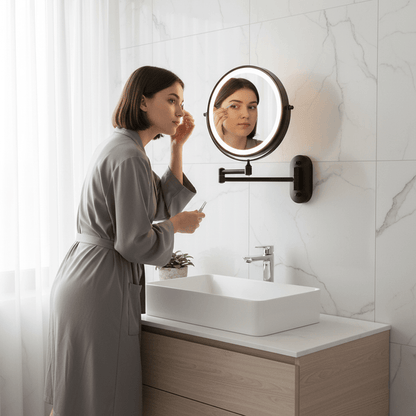 LUMIVIEW – LED Magnifying Makeup Mirror Adjustable Light Travel