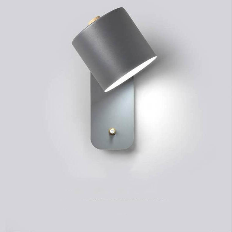 Metal Sconce Fixture Gray Hardwired LED Compatible 10-Inch for Bedroom Living Room Hallway Reading Nook Modern Interior Lighting