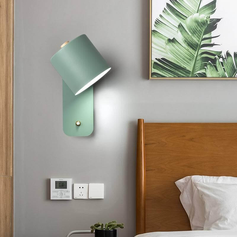 Metal Sconce Fixture Gray Hardwired LED Compatible 10-Inch for Bedroom Living Room Hallway Reading Nook Modern Interior Lighting