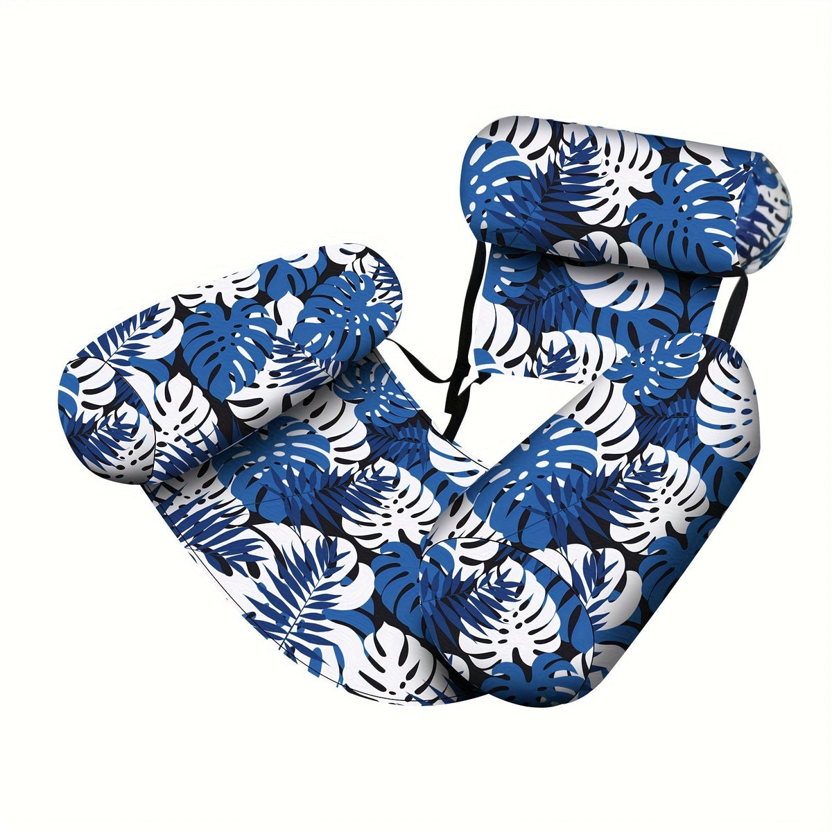 Inflatable Swimming Hammock Float for Adults – Mesh Pool Lounger with Tropical Leaf Print for Lakes, Beaches & Backyard Pools