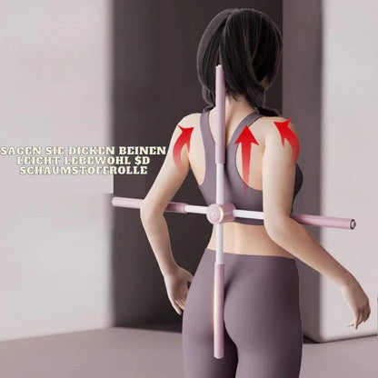 Posture Corrector Bar for Yoga Stretching and Back Alignment with Foam Grip for Home Workouts
