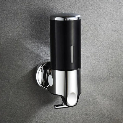 Distributeur de savon mural à pompe poussoir - Support à liquide en acier inoxydable pour shampoing, lotion et savon pour les mains dans la salle de bain, la cuisine et la douche