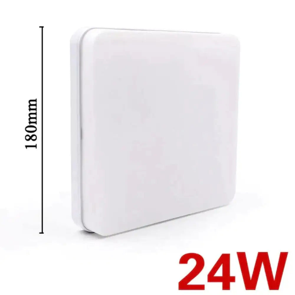 Low-Profile Square Flush-Mount LED Ceiling Light – Slim ABS Panel for Kitchen, Bedroom, Hallway & Office – 18W to 48W – Warm or Cool White
