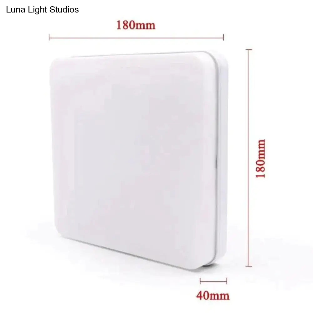Low-Profile Square Flush-Mount LED Ceiling Light – Slim ABS Panel for Kitchen, Bedroom, Hallway & Office – 18W to 48W – Warm or Cool White