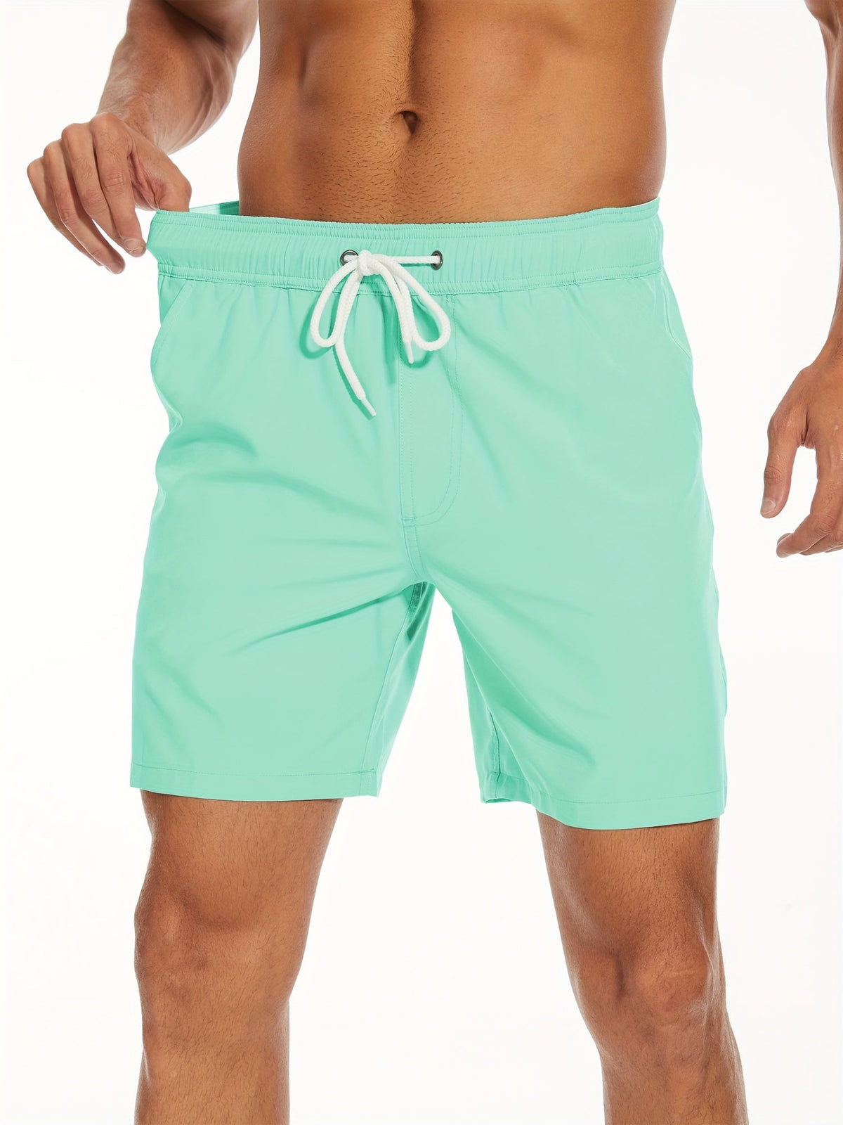 Men's Quick-Dry Swim Trunks with Phone Pocket | Stretch Board Shorts for Beach & Pool | Athletic Leisure Swimwear