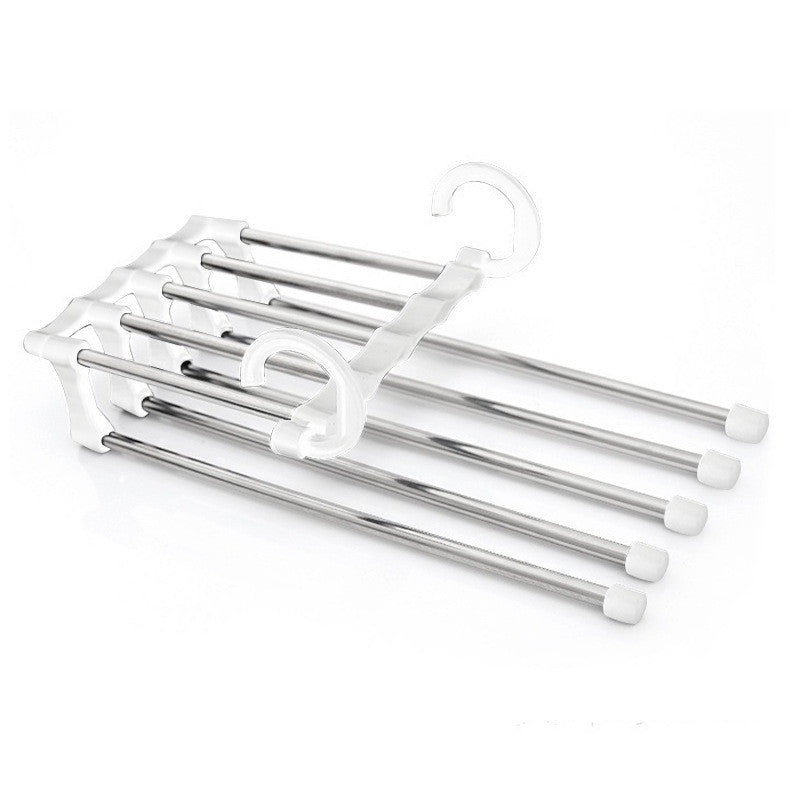 Space-Saving Closet Organizer Hanger with Retractable Arms for Pants, Scarves, Belts & Accessories - Multi-Tier Storage System for Bedroom W
