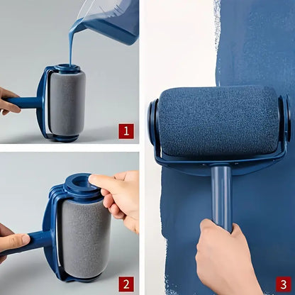 Self-Feeding Wall Applicator with Internal Paint Chamber for Fast, Drip-Free Painting of Rooms, Ceilings & Large Surfaces