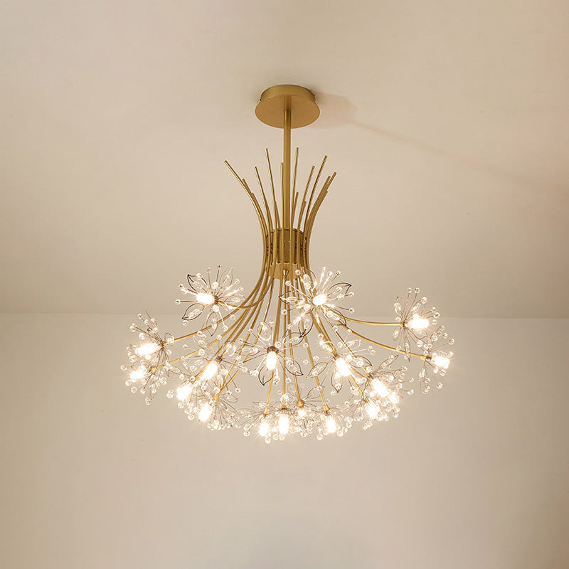 Lustre en cristal à bras multiples, 13 ampoules, 20,5 pouces de diamètre, verre étincelant pour salle à manger, salon, entrée, chambre, moderne et ajustable