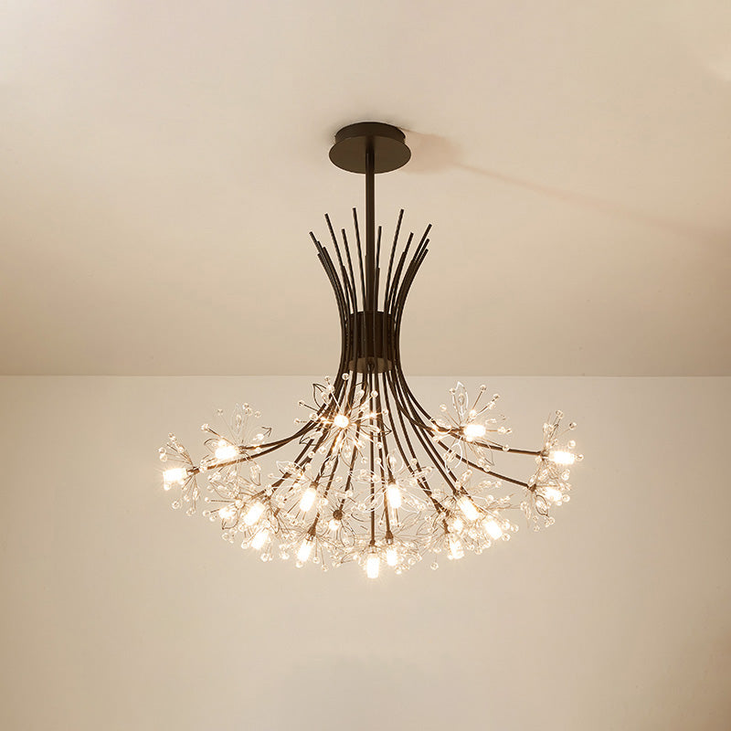 Lustre en cristal à bras multiples, 13 ampoules, 20,5 pouces de diamètre, verre étincelant pour salle à manger, salon, entrée, chambre, moderne et ajustable