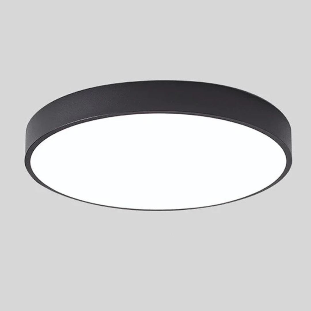 Round Wood Ceiling Light Fixture | Modern Scandinavian LED Flush Mount for Bedroom Living Room Kitchen
